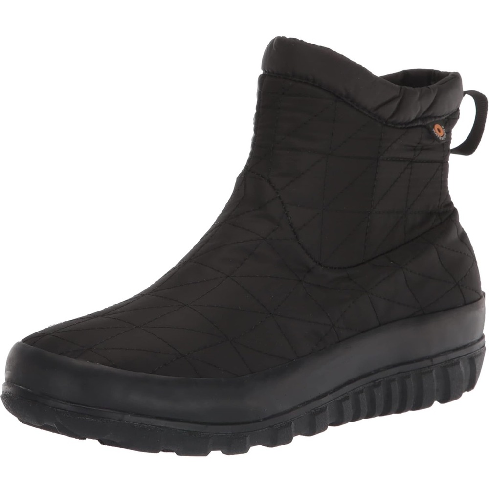 Women's Quilted Black Ankle Boots